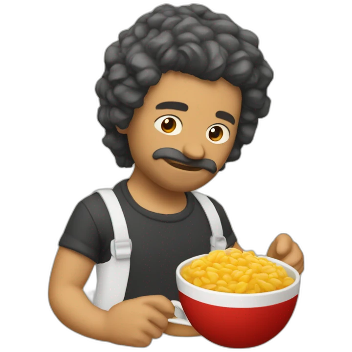 Thé rock qui mange du macdo emoji
