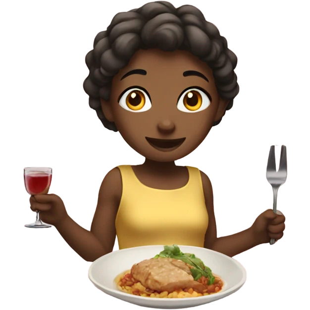 Girl going for dinner emoji