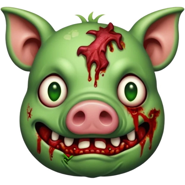 Zombie pig emoji