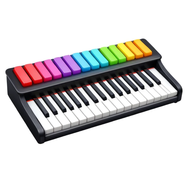 piano keyboard light toy emoji