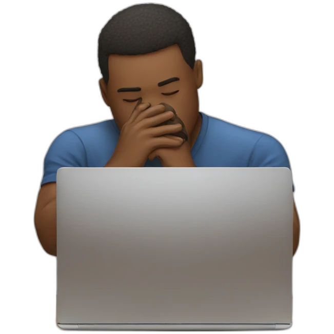 Guy kissing Laptop emoji