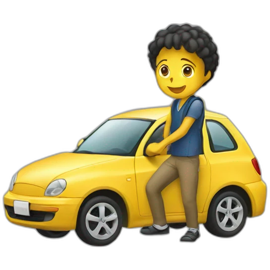 student and car emoji