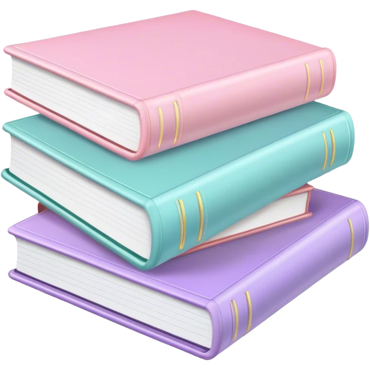 Pastel books emoji