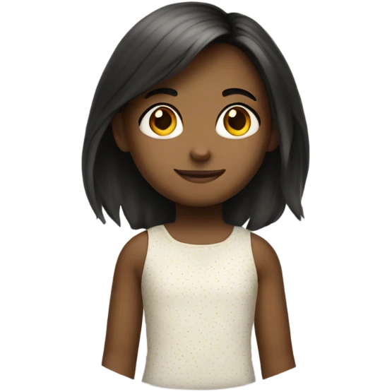 White little girl that uses a corn-hole bean bag as her favorite doll emoji