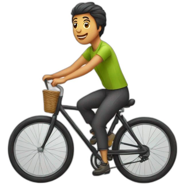 Ours sur un velo emoji