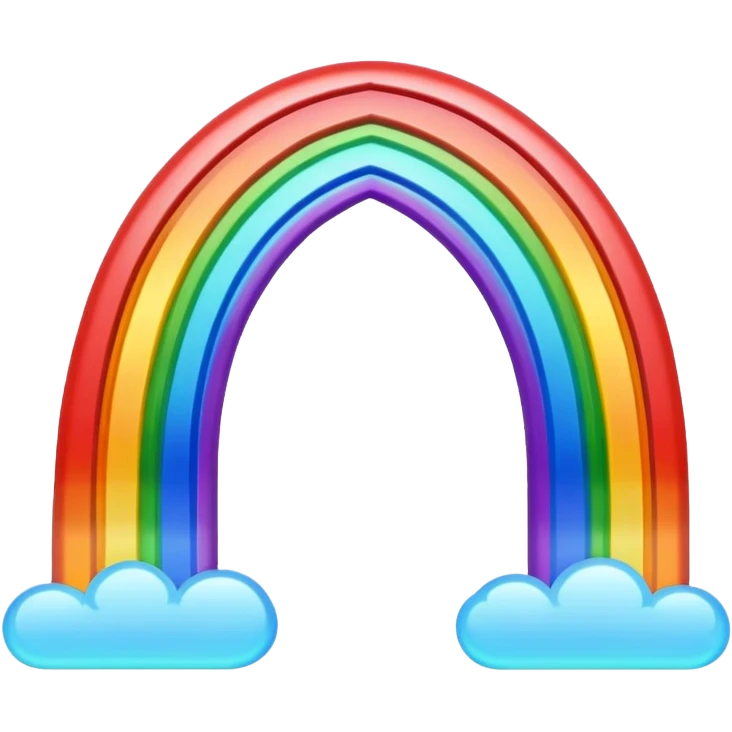 Rainbow Bridge – Arched rainbow connecting skylands. emoji