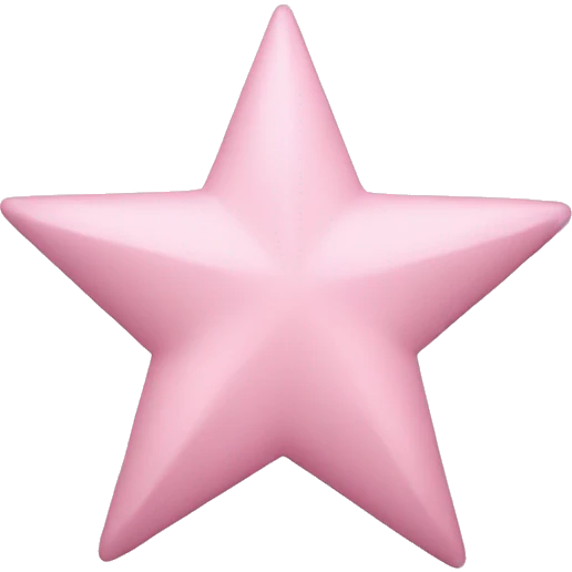 A pastel pink star emoji