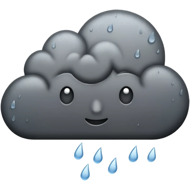 Rain cloud emoji
