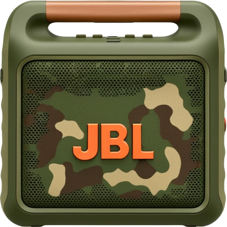 JBL Go Clip 4 bluetooth speaker in camouflage pattern emoji