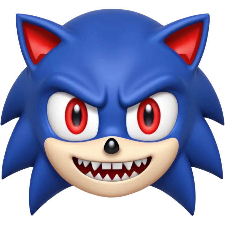 Sonic.exe character, creepy and dark emoji