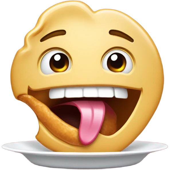 with mouth open and tongue sticking out drooling over food emoji