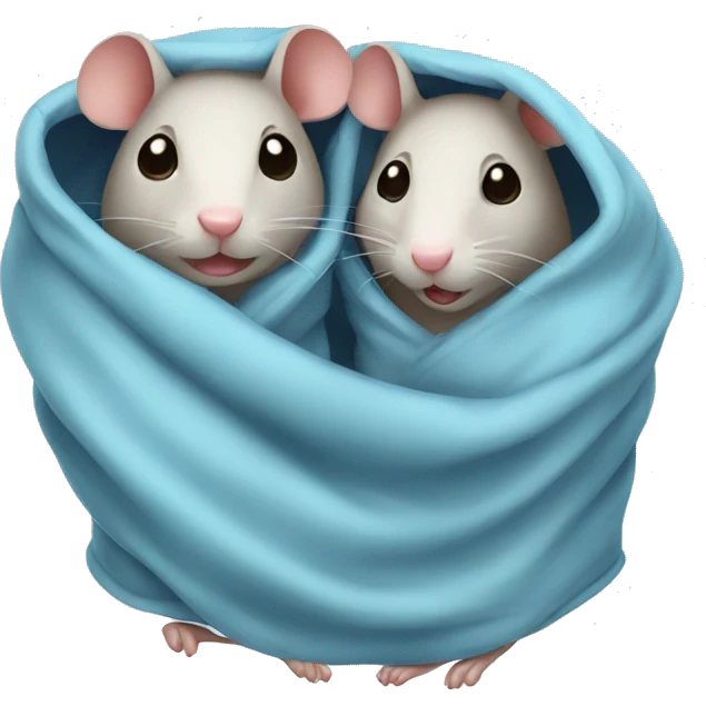2 rats in a blanket emoji