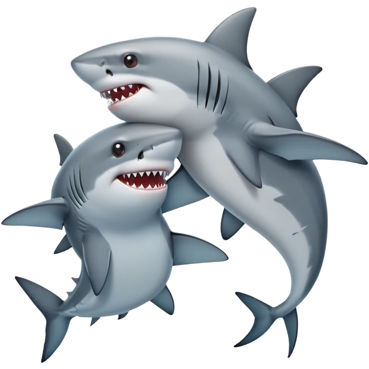 Shark hugging another shark  emoji