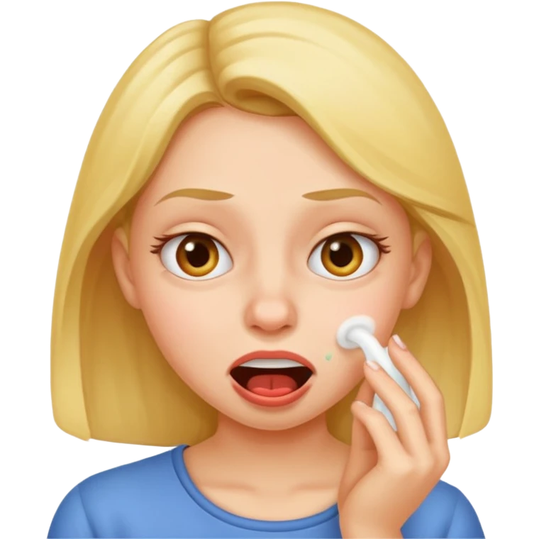 Girl emoji smelling something that stinks emoji