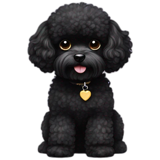 full black poodle maltese chihuahua small fluffy dog emoji