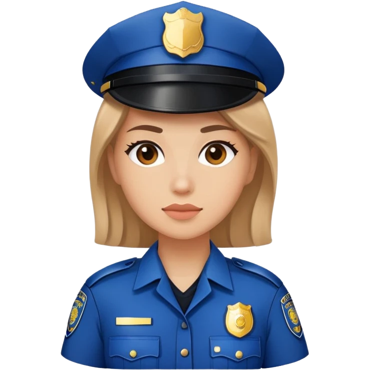 Melissa in police uniform emoji