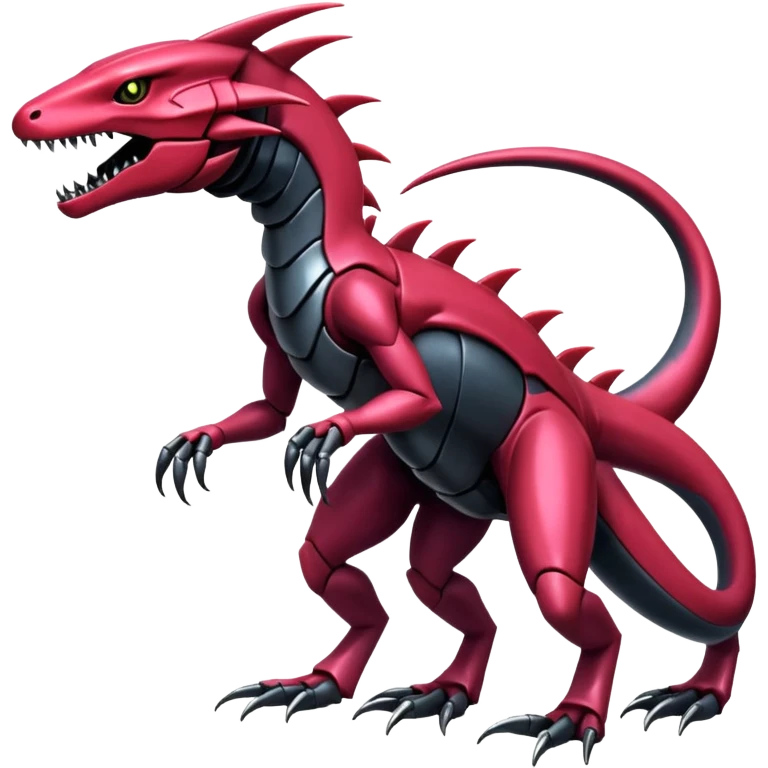Shiny Exotic Edgy Badass Gothic Cool epic Futuristic Salandit-Genesect-Koraidon-Fakémon-hybrid-creature (full body)  emoji