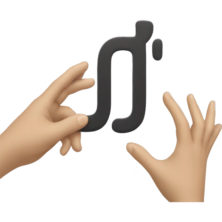 Two hands making the letter J  emoji