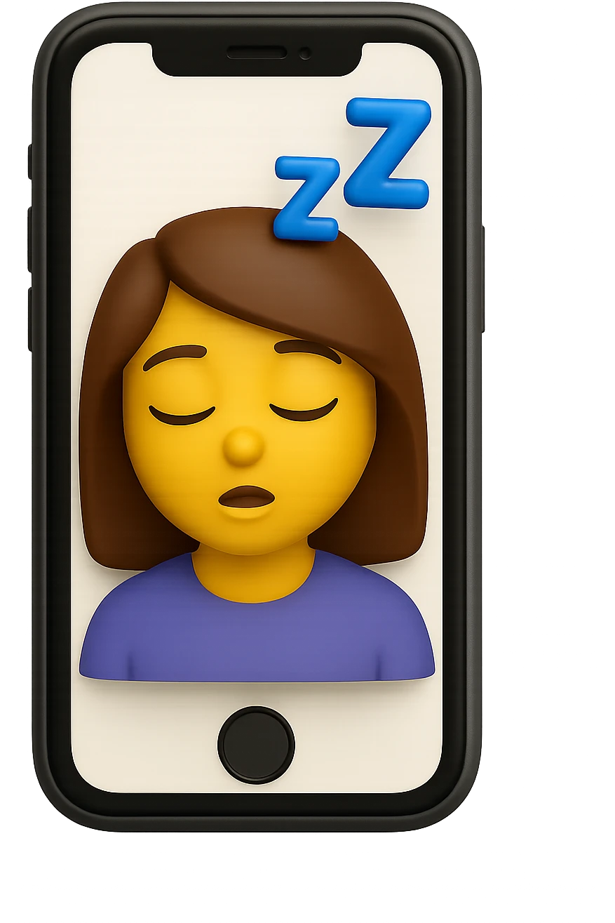 emoji stile iphone che rappresenta una donna che dorme 3d emoji