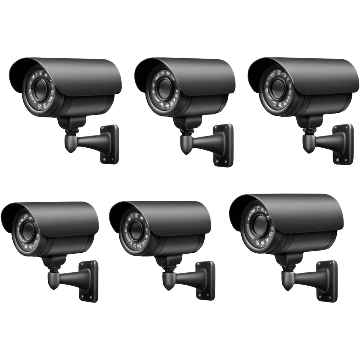 5 CCTV cameras together  emoji