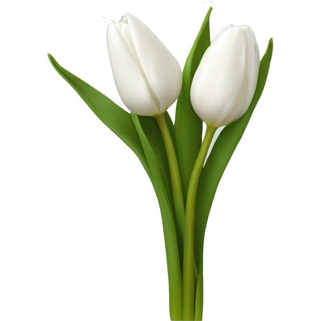 White tulips emoji