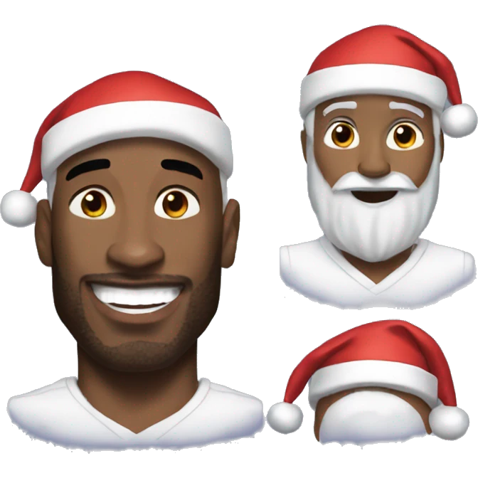Kobe Bryant with santa hat emoji
