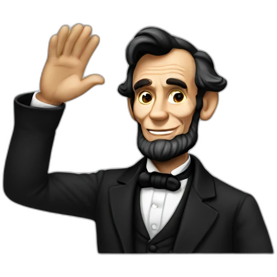 Abraham lincoln waving emoji