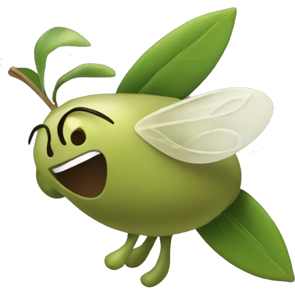 Fluttering olive  emoji