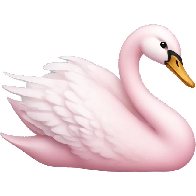 pastel pink swan emoji