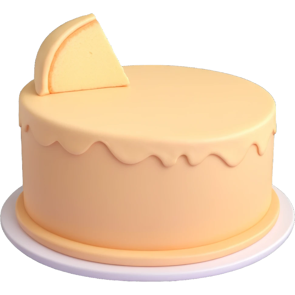 empty circular cake dough, plain, no decorations, neutral color emoji