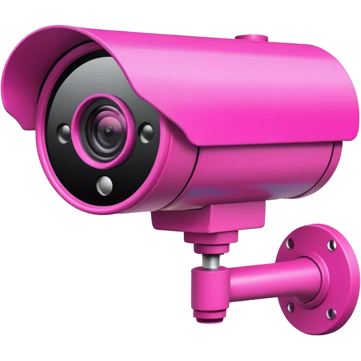Security Camera pink with graffity emoji