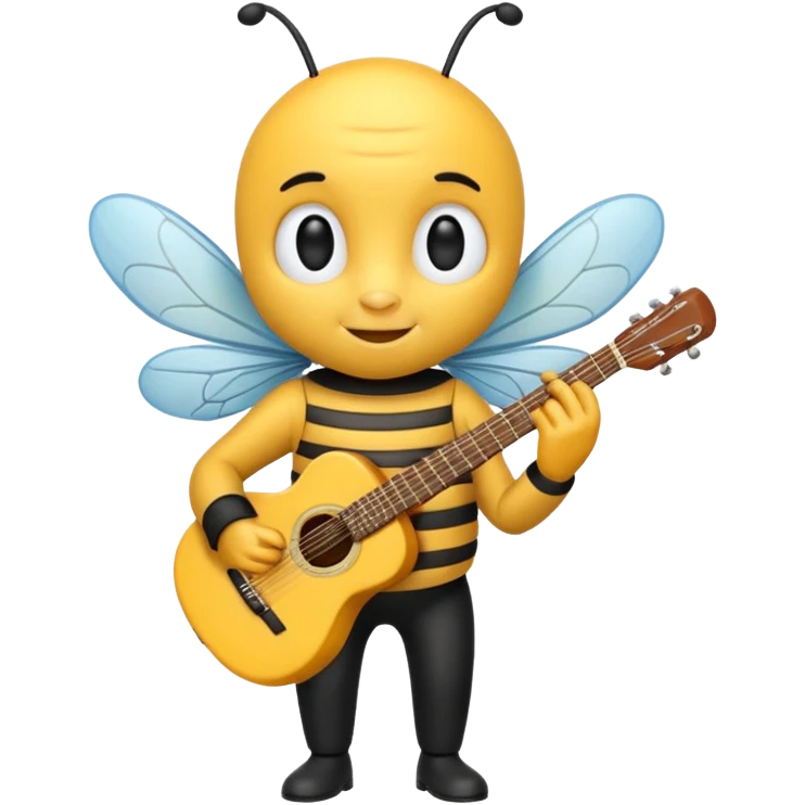guitar player bee emoji