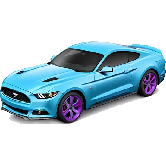 2017 ford mustang light blue with purple wheels emoji