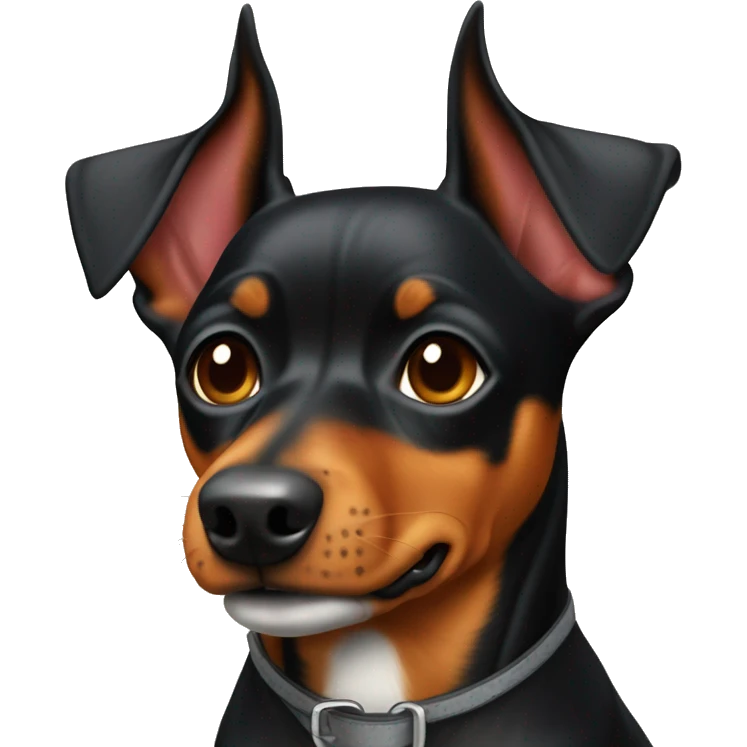 Pinscher reitet auf Friesen emoji