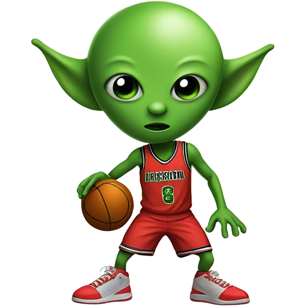 Alien playing basketball  emoji