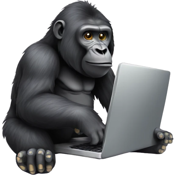 gorrila with laptop emoji