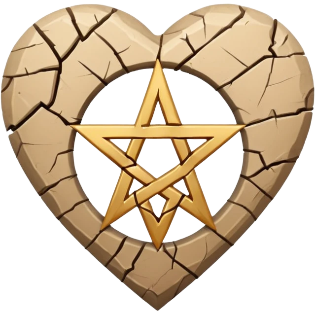 beige heart satanic emoji