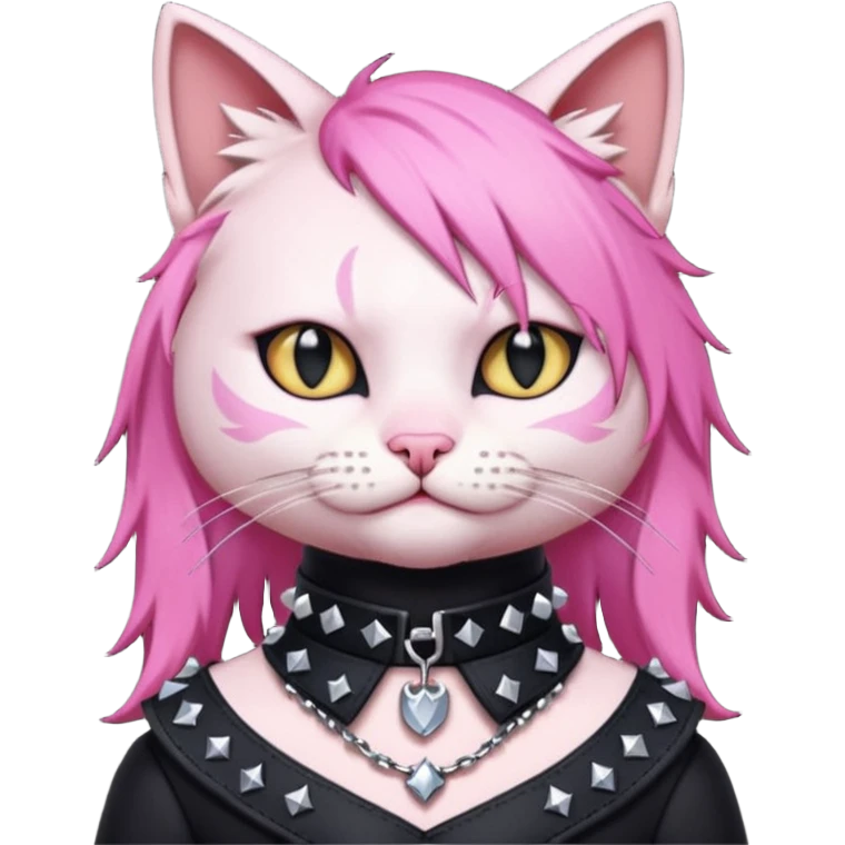 pink haired metalhead  cat emoji