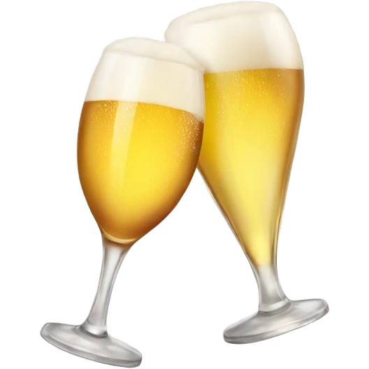 Champagne glass and beer mug cheers emoji