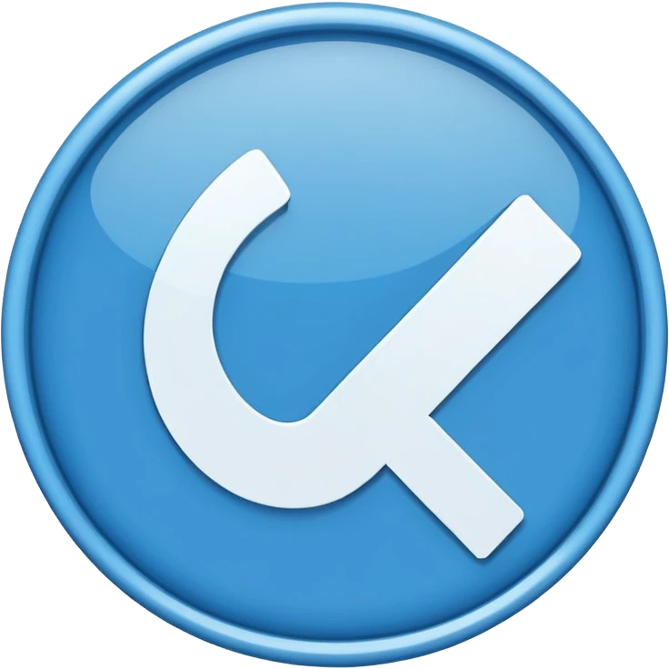 A white right ✔tick symbol on blue circle similar to verified badge emoji