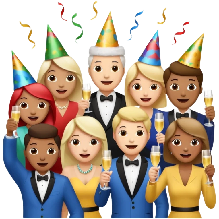 cheers and shouting happiness emoji