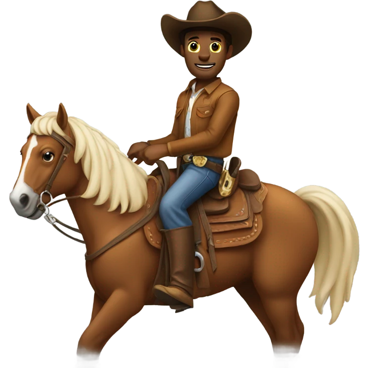 Horse riding a cowboy emoji
