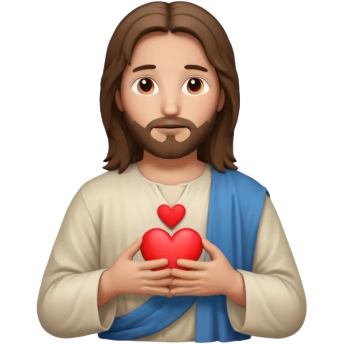 Jésus avec un cœur dans ses mains

 emoji