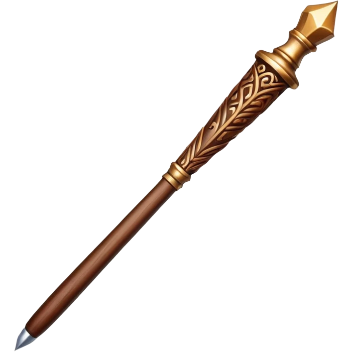 one magic wood wand, nothing else emoji