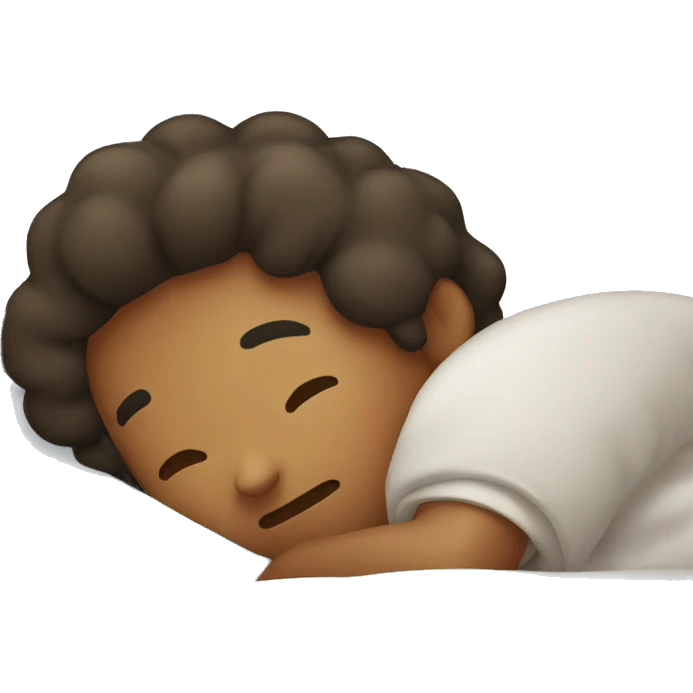 A boy sleeping in bed emoji
