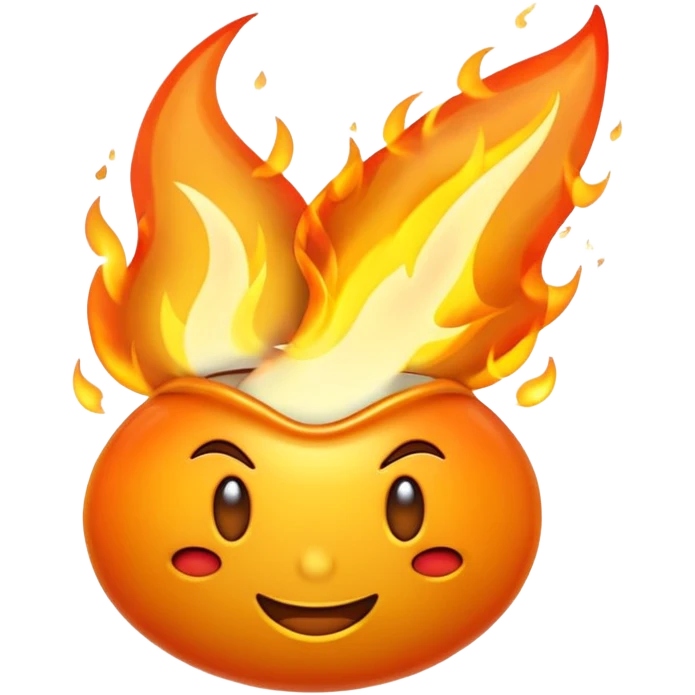 Streak / On Fire Emoji

Glossy 3D emoji of a flaming icon or bullet, glowing orange flames, gold reflections. emoji