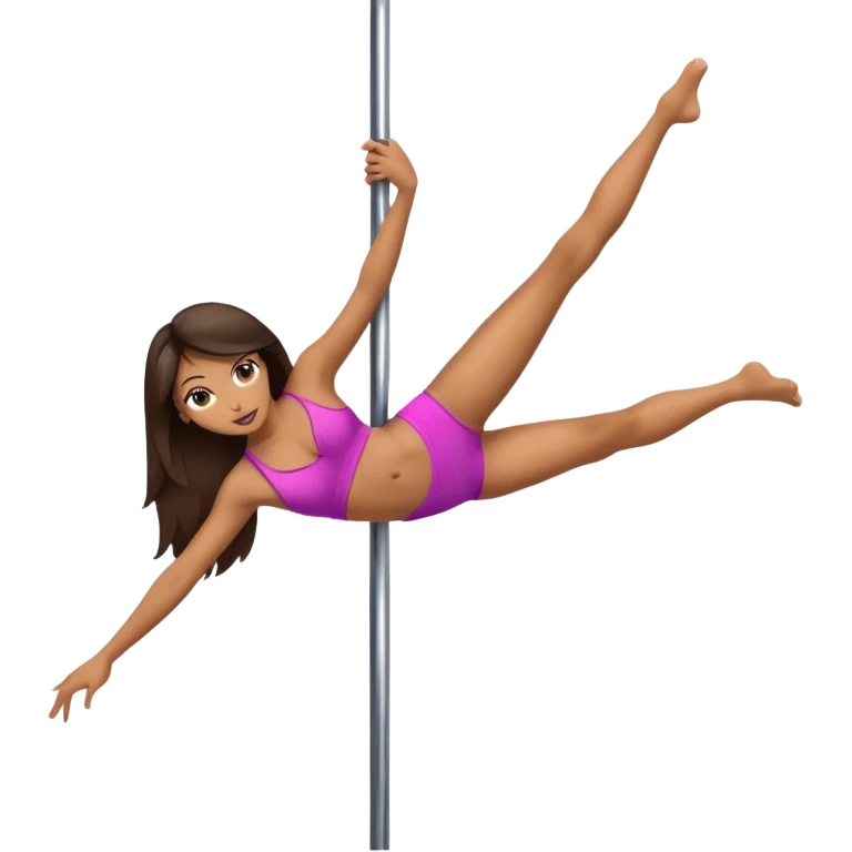 Brunette pole dance emoji