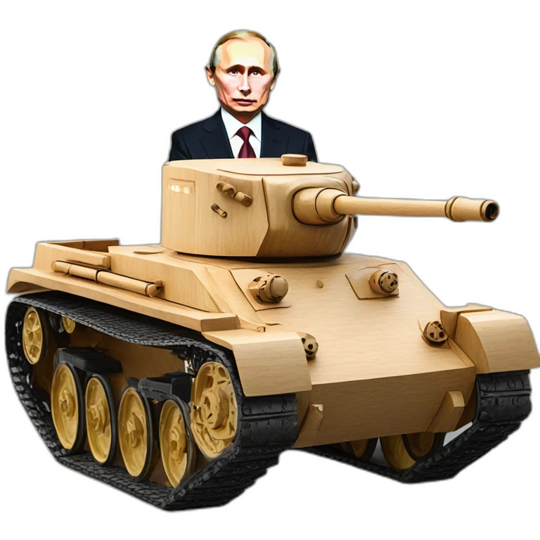 vladimir putin wooden t34 tank big wheelchair emoji