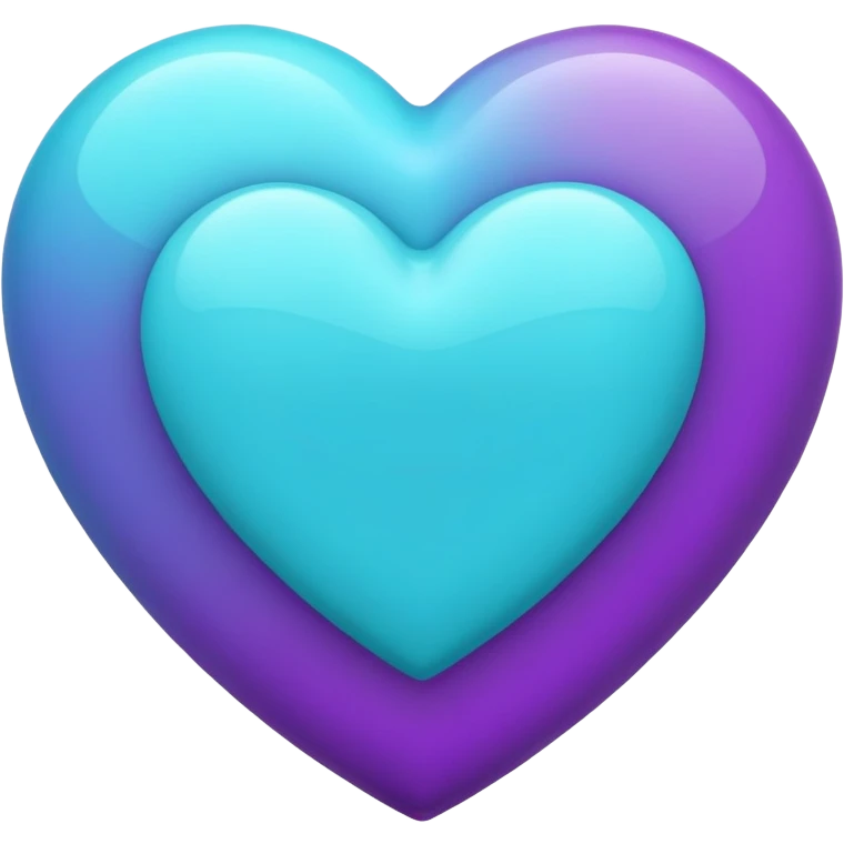 Purple and Cyan heart  emoji