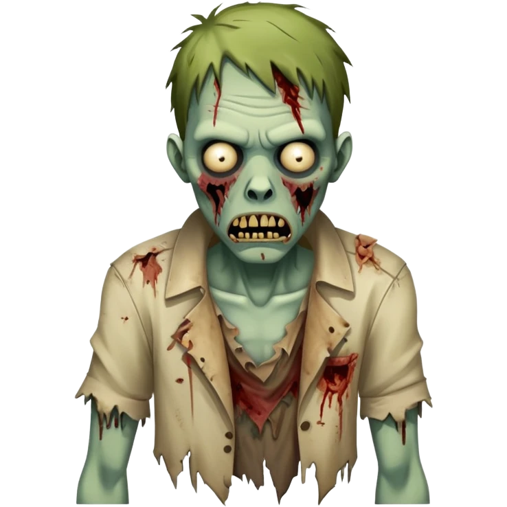 zombie with tattered clothes emoji